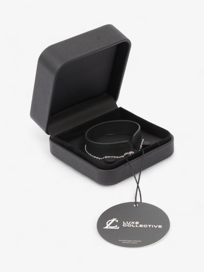 Christian Dior Petit CD Bracelet with White Crystals Silver Base Metal