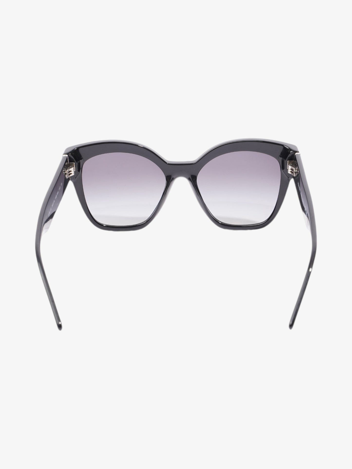 Prada Rectangular Framed Sunglasses Black / Silver Acetate 140mm