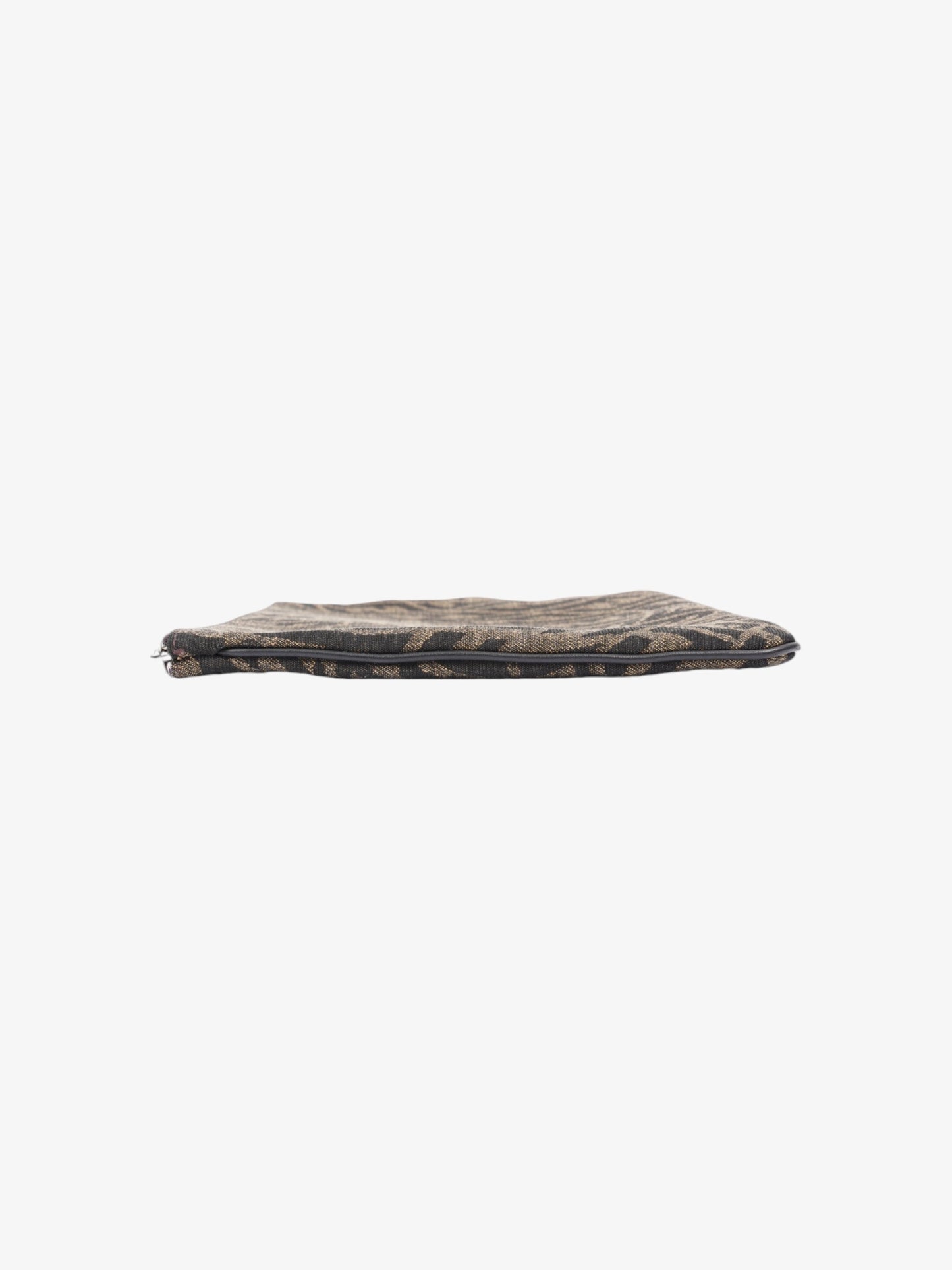 Fendi FF Vertigo Pouch Black / Tobacco Canvas