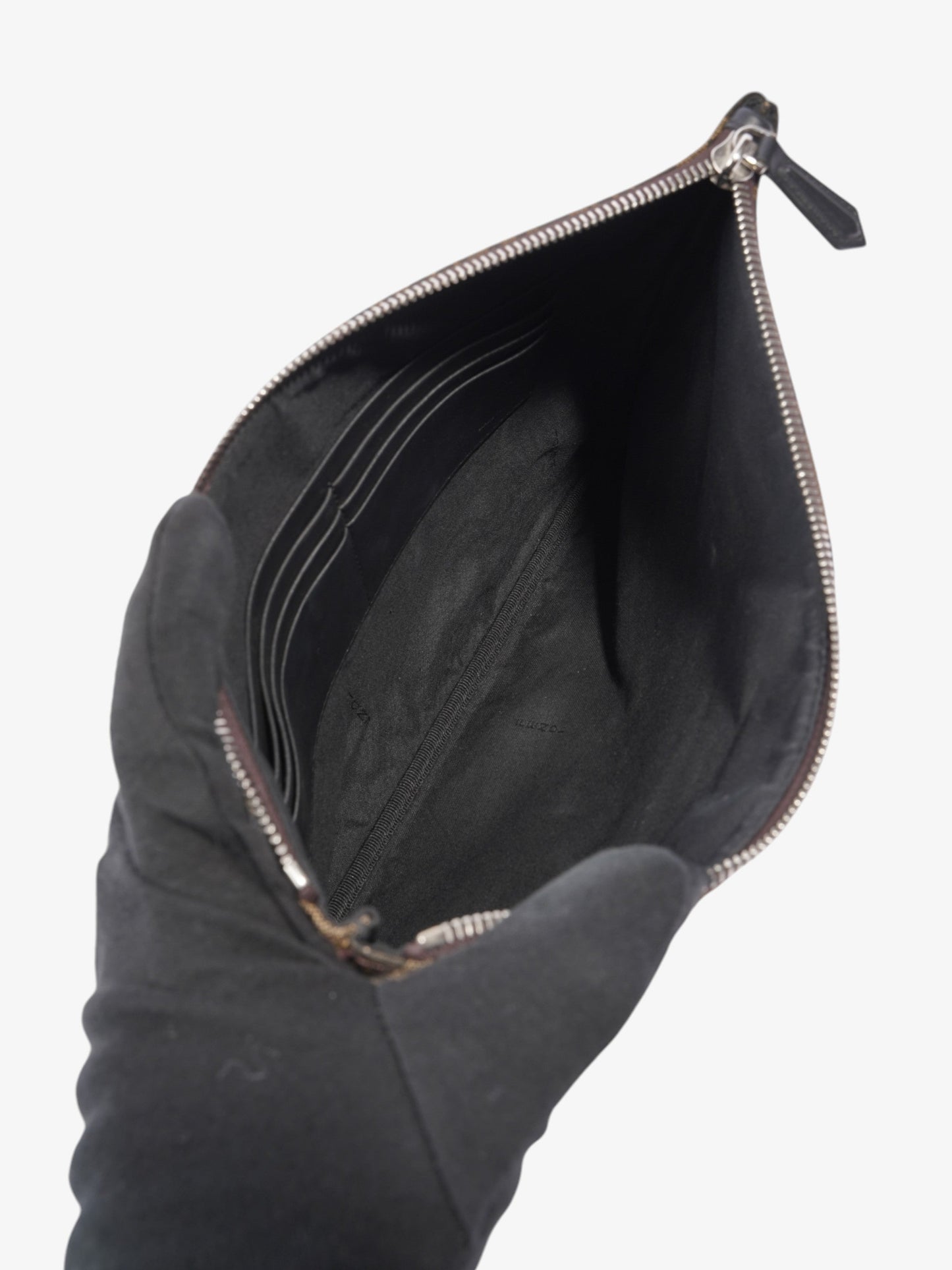 Fendi FF Vertigo Pouch Black / Tobacco Canvas