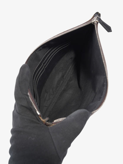 Fendi FF Vertigo Pouch Black / Tobacco Canvas