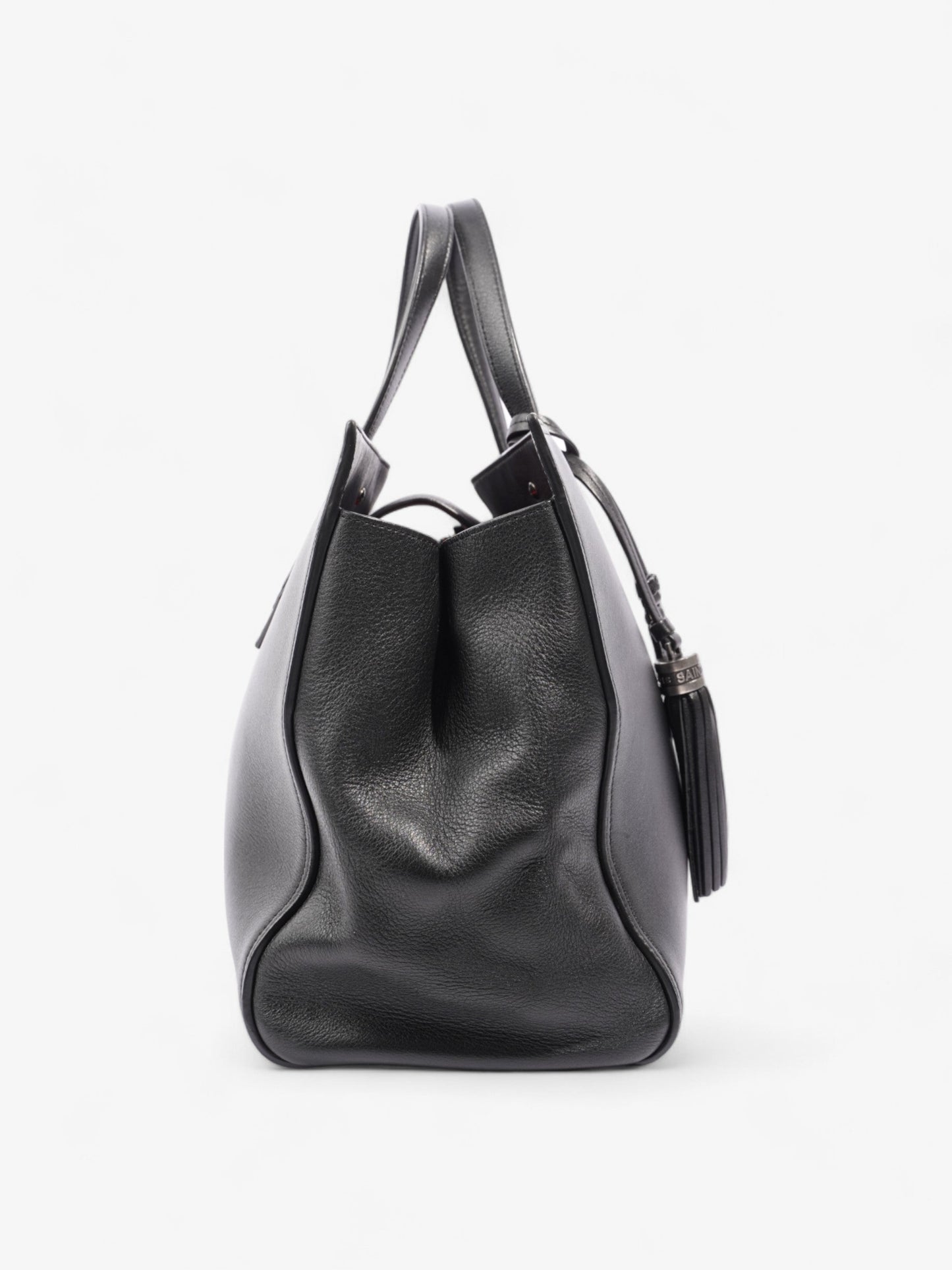 Saint Laurent Amber Tote Black Leather Medium