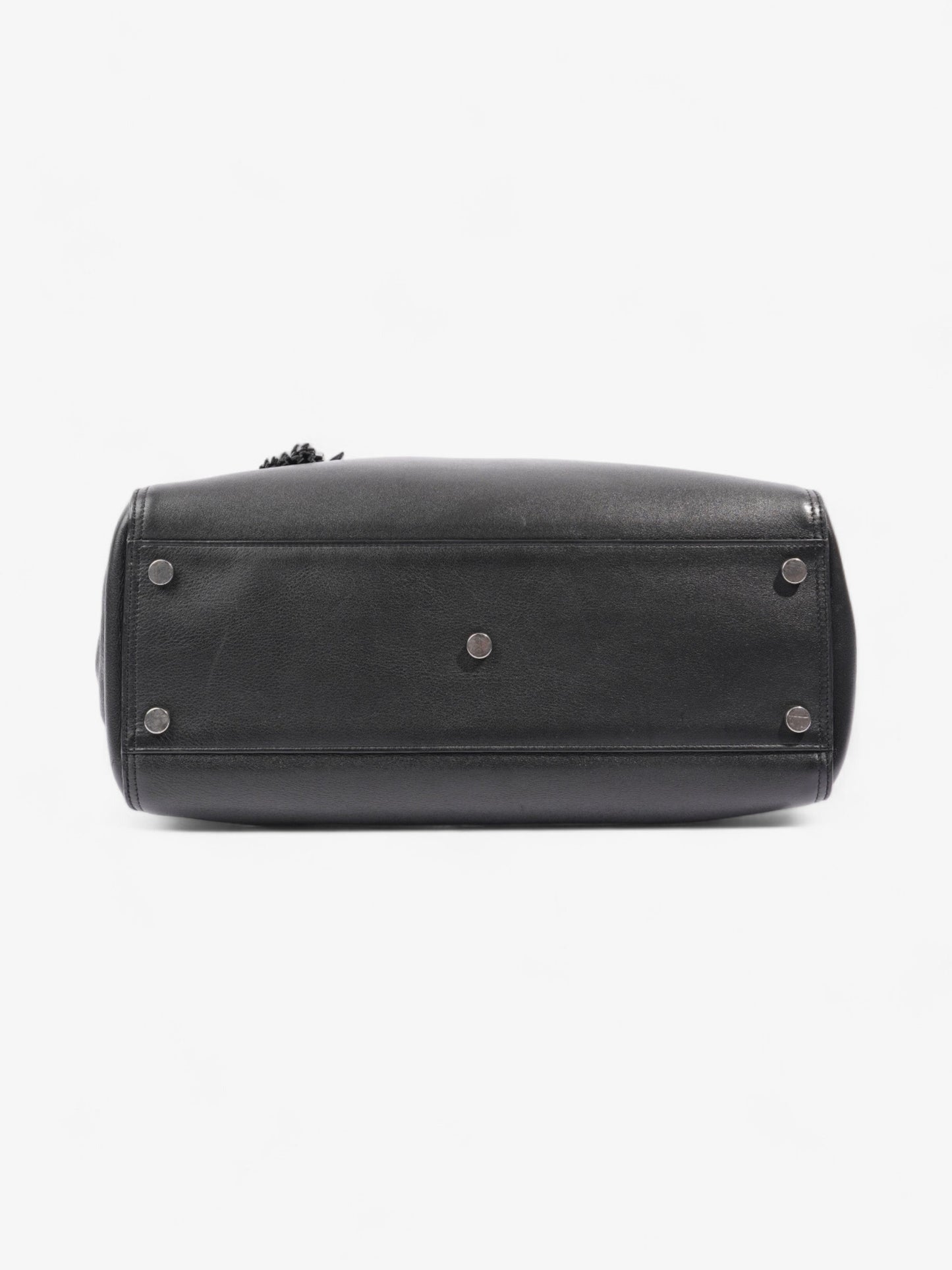 Saint Laurent Amber Tote Black Leather Medium