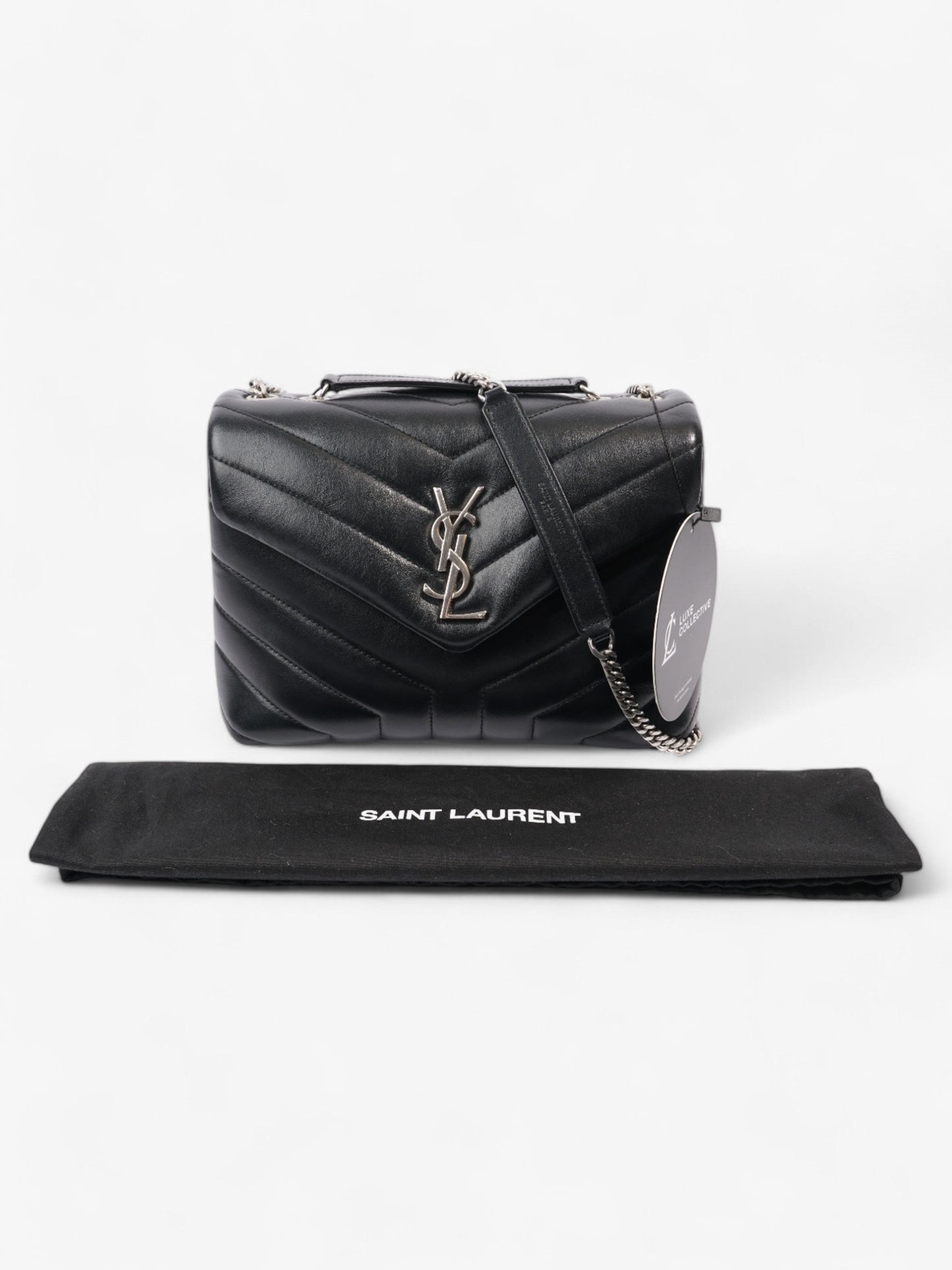 Saint Laurent Lou Lou Black Lambskin Leather Small