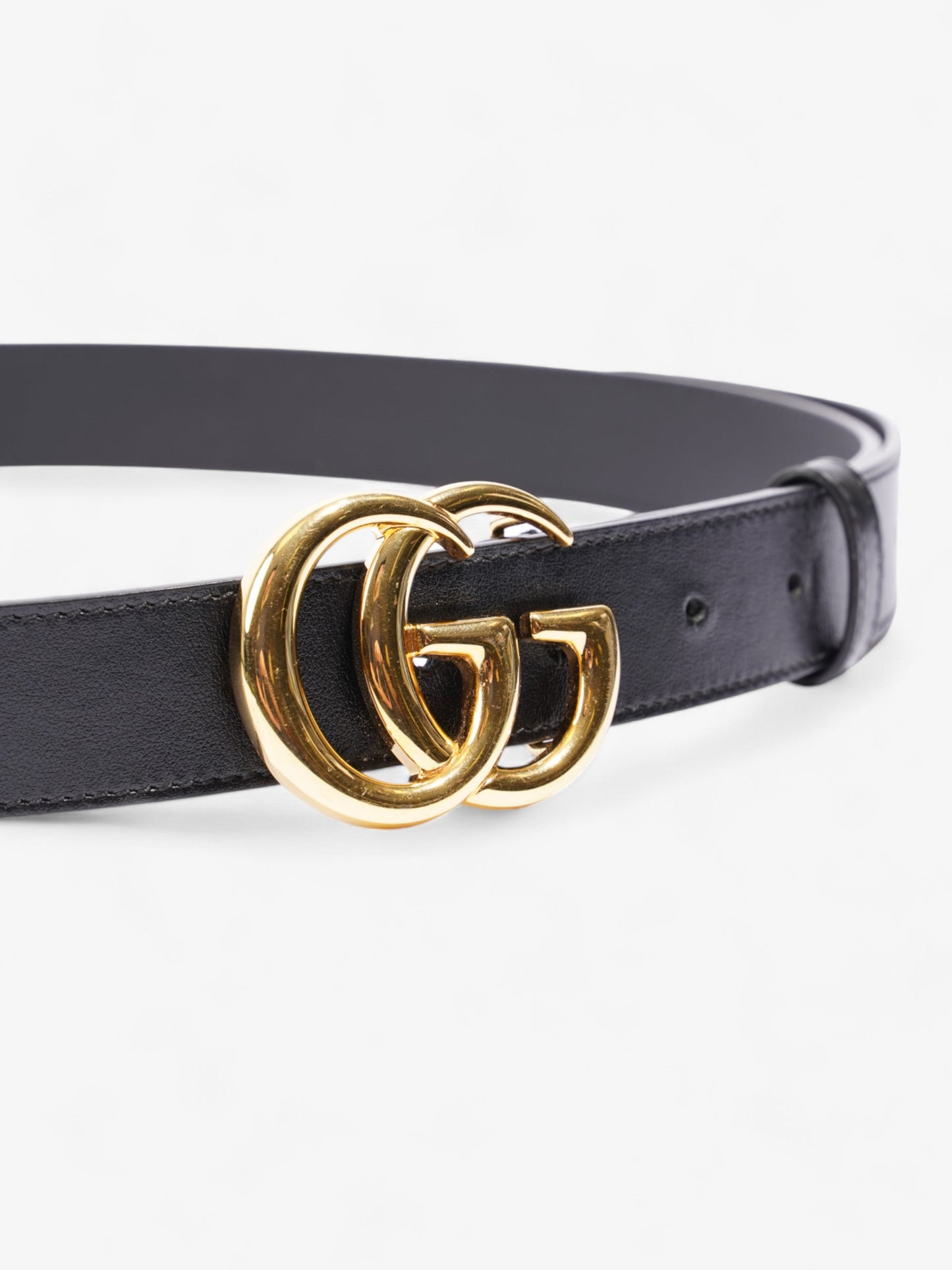 Gucci Marmont Belt Black / Gold Leather 95cm 38"