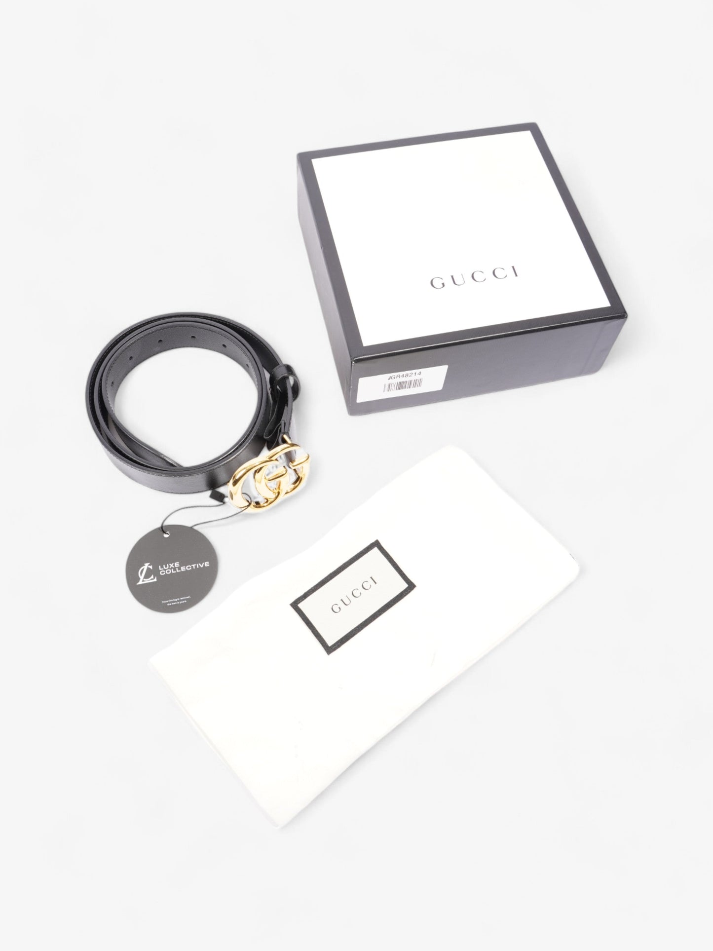 Gucci Marmont Belt Black / Gold Leather 95cm 38"