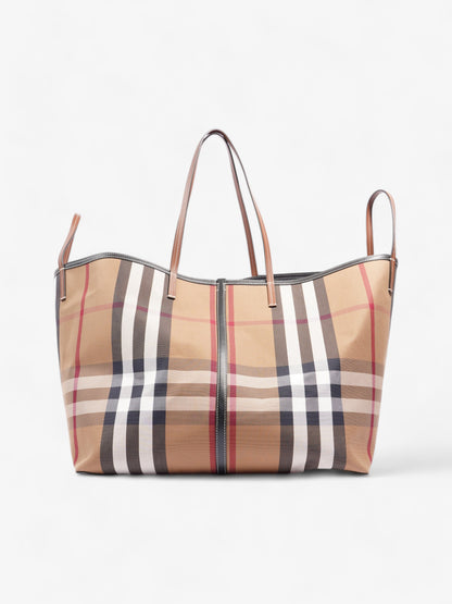 Burberry Beach Tote Vintage Check Fabric XL