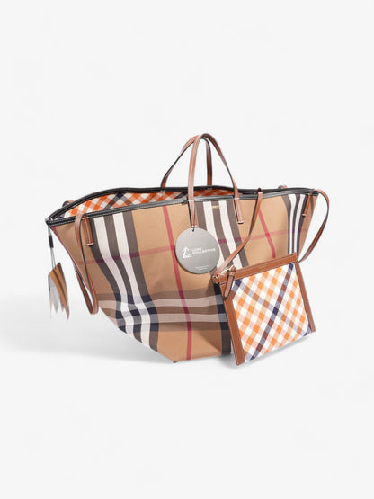 Burberry Beach Tote Vintage Check Fabric XL