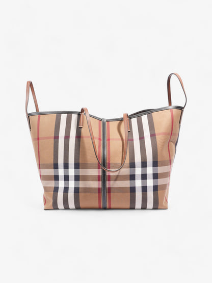 Burberry Beach Tote Vintage Check Fabric XL