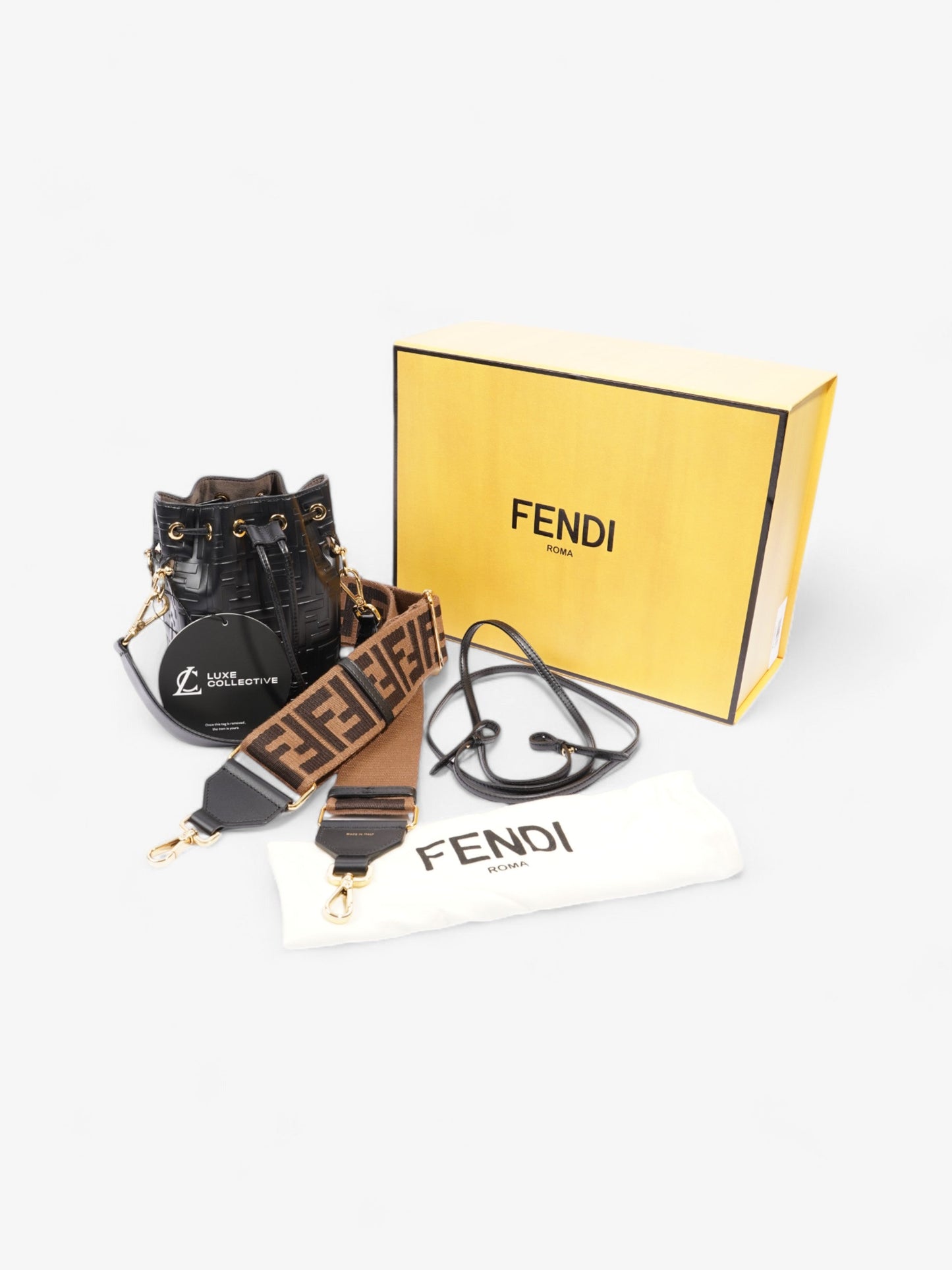 Fendi Mon Tresor Black Calfskin Leather Small