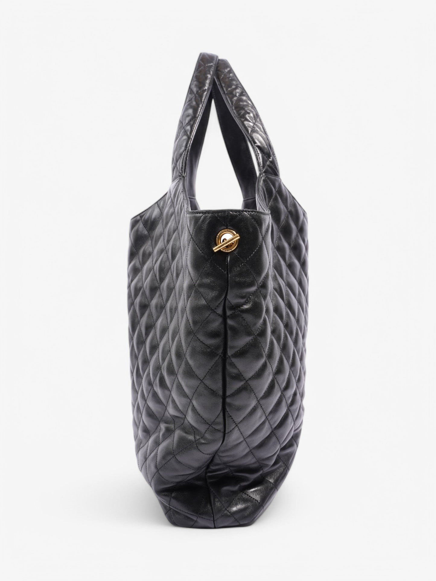 Saint Laurent Icare Shopping Bag Black Lambskin Leather Maxi