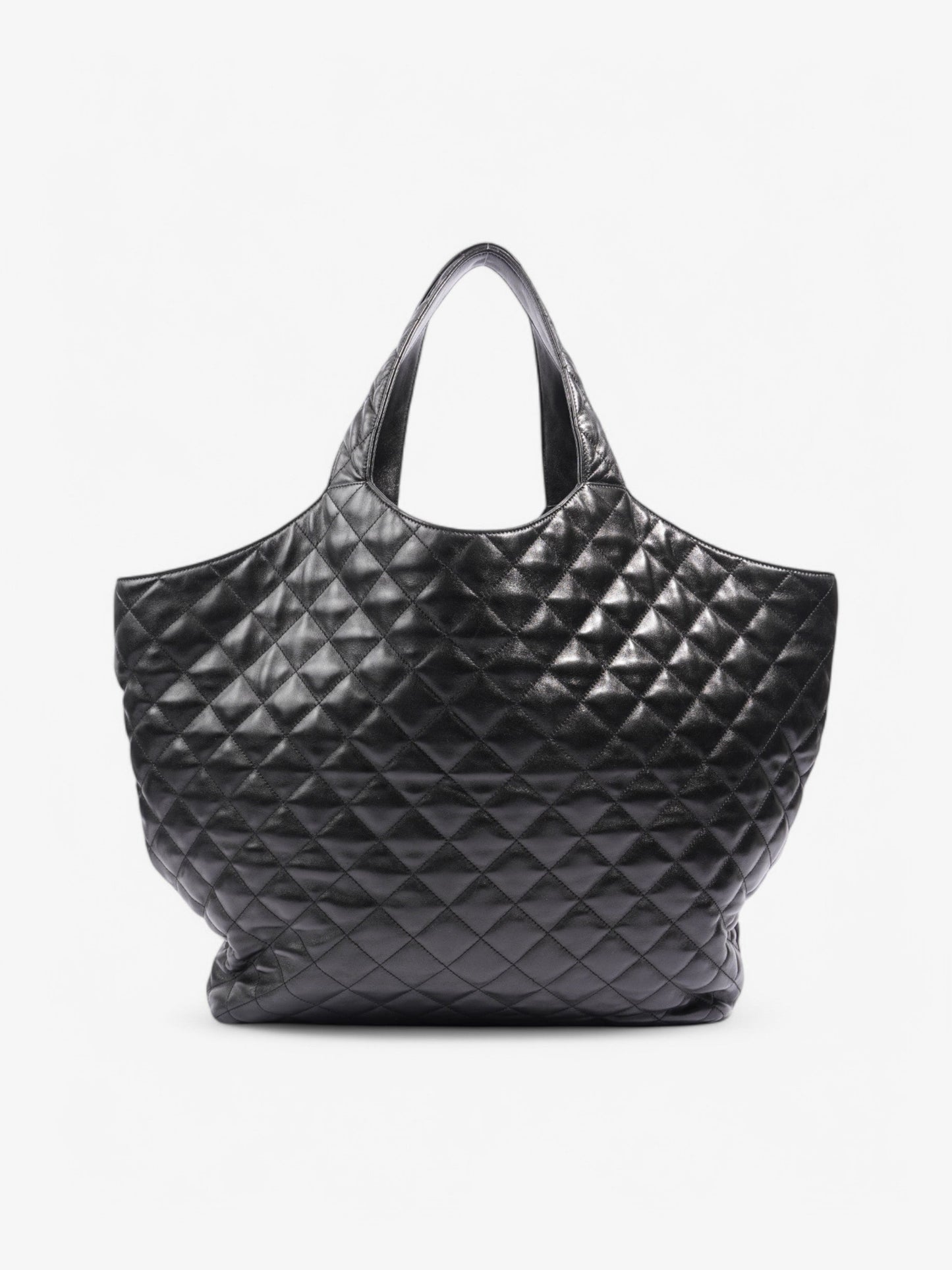Saint Laurent Icare Shopping Bag Black Lambskin Leather Maxi