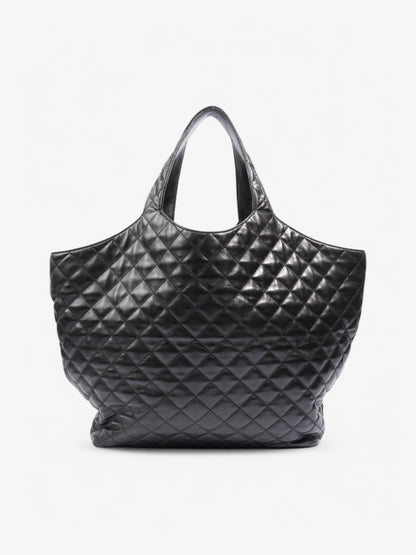 Saint Laurent Icare Shopping Bag Black Lambskin Leather Maxi
