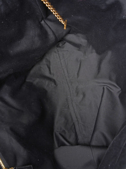 Saint Laurent Icare Shopping Bag Black Lambskin Leather Maxi