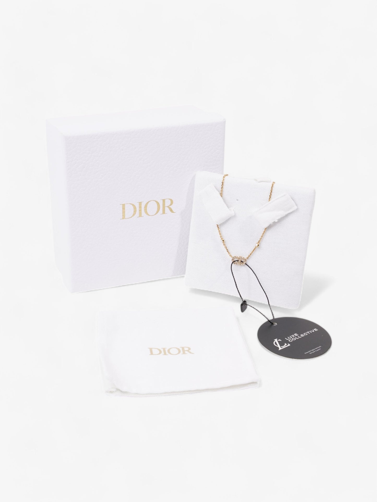Christian Dior Clair D Lune Necklace Gold / White Base Metal