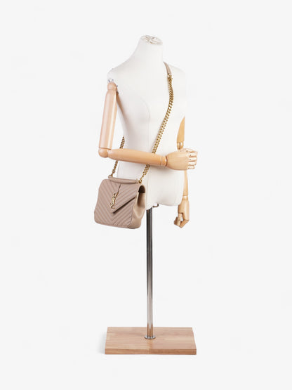 Saint Laurent College Bag Beige Leather Medium