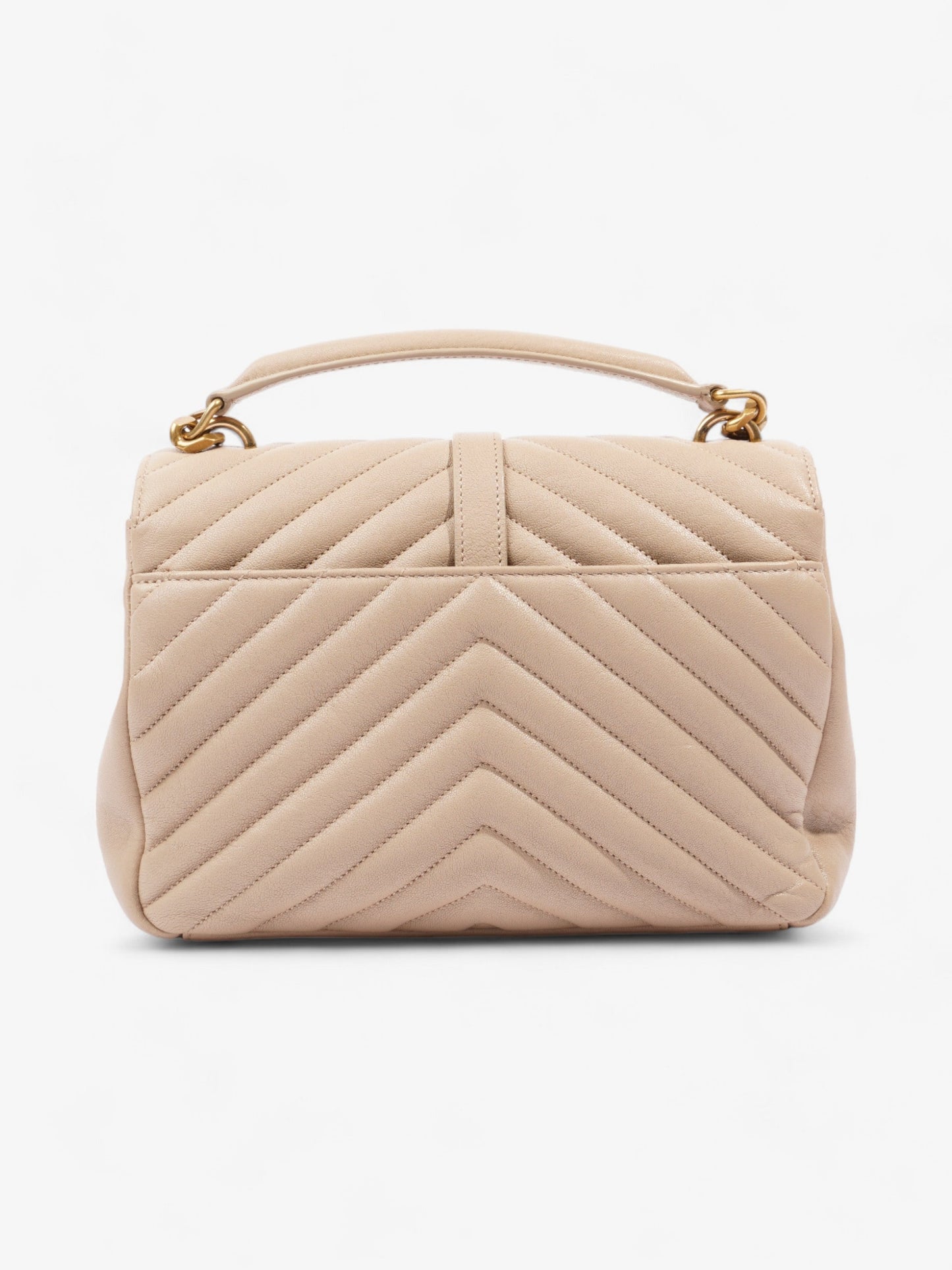 Saint Laurent College Bag Beige Leather Medium