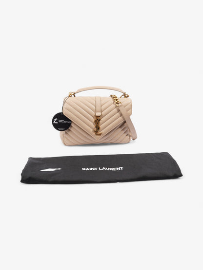 Saint Laurent College Bag Beige Leather Medium