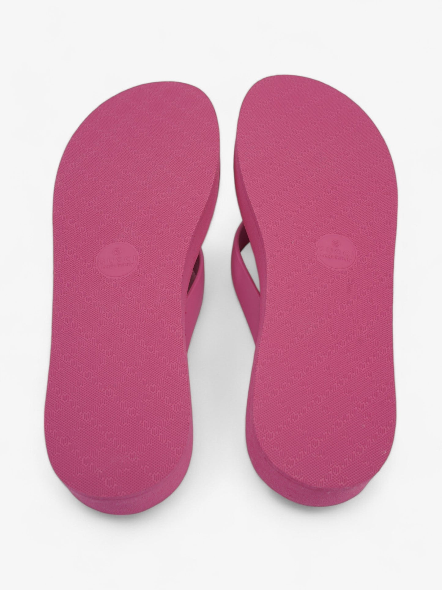 Gucci Double G Platform Sandal Pink Rubber EU 41 UK 8