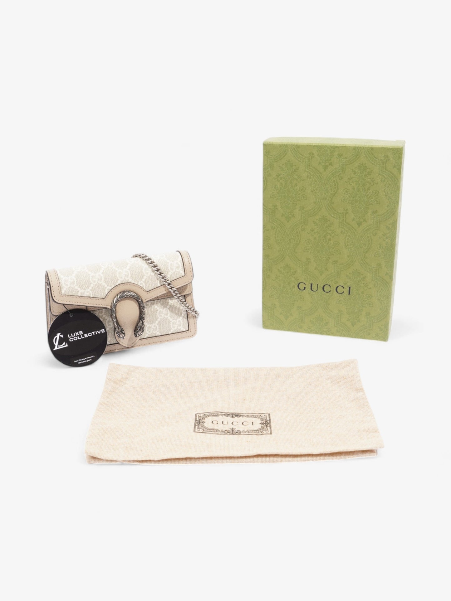 Gucci Dionysus GG Supreme / Beige Coated Canvas Super Mini