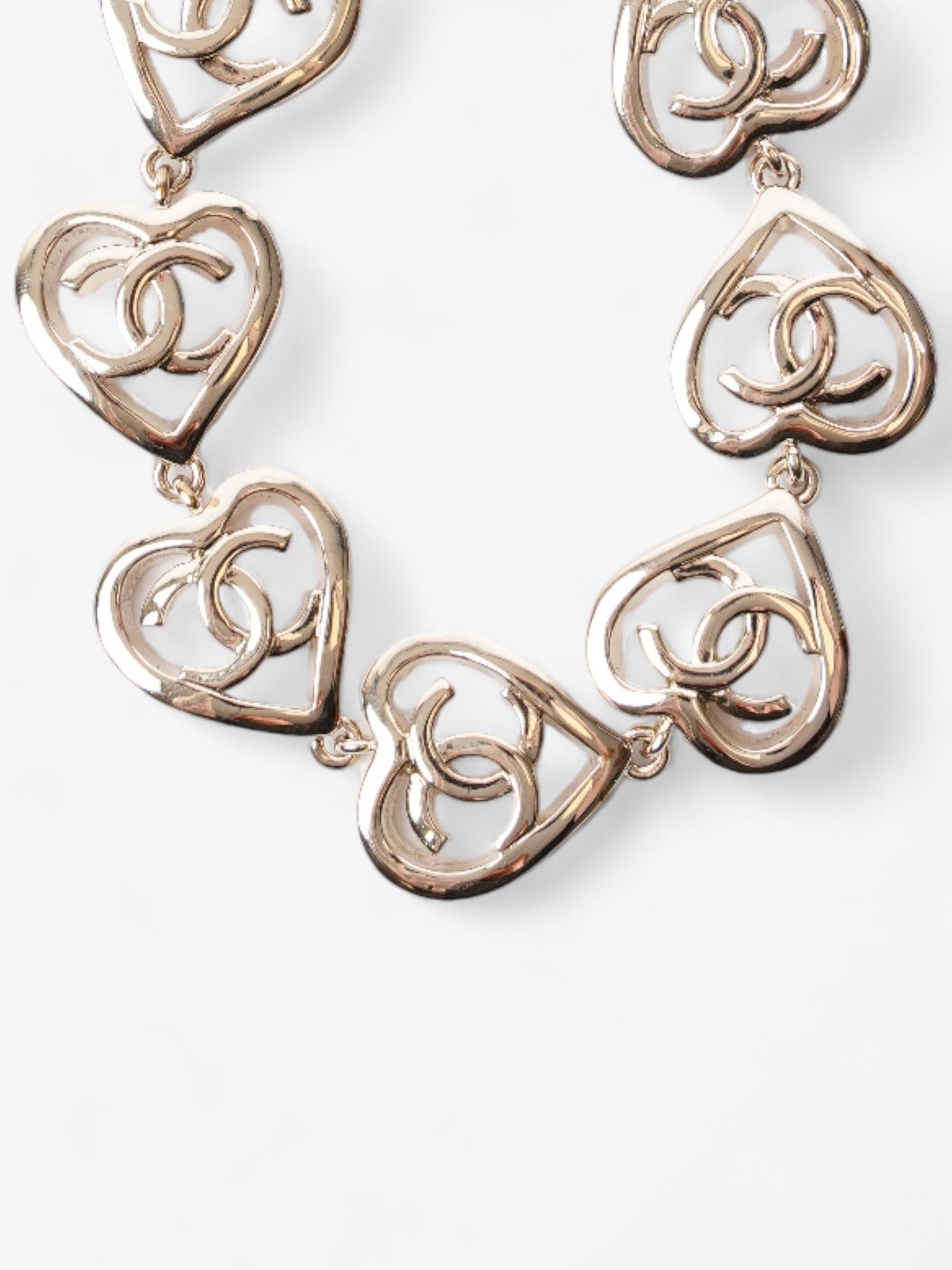 Chanel CC Heart Coco In Love Bracelet Light Gold Base Metal