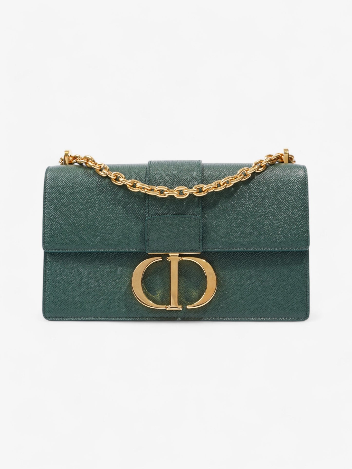 Christian Dior 30 Montaigne Green Calfskin Leather