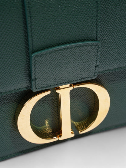 Christian Dior 30 Montaigne Green Calfskin Leather