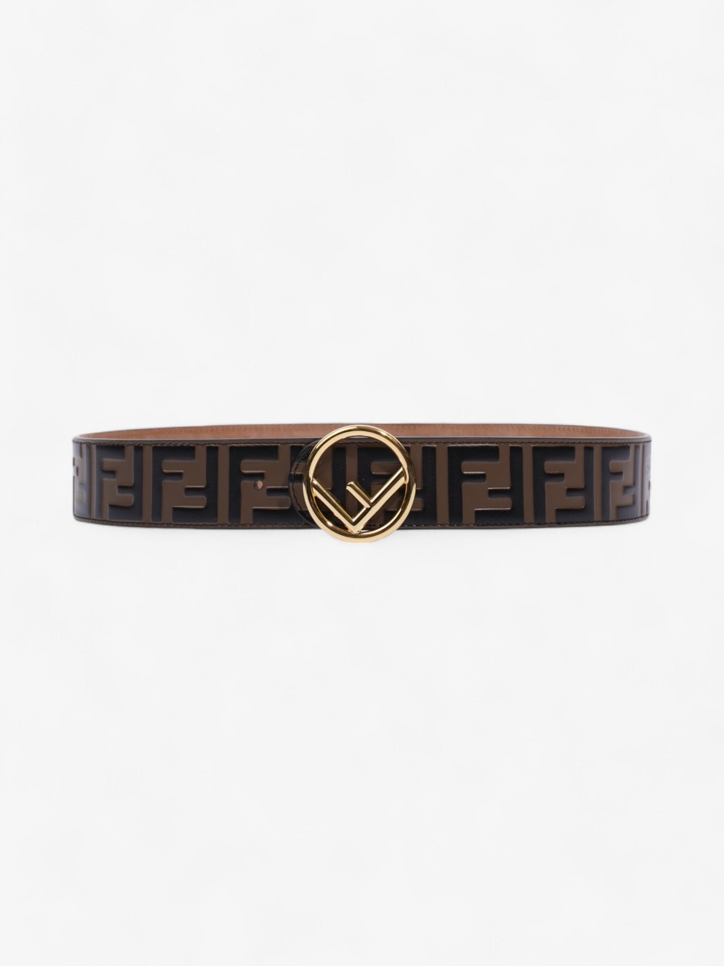 Fendi F is Fendi Belt Black / Brown Leather 85cm / 34"