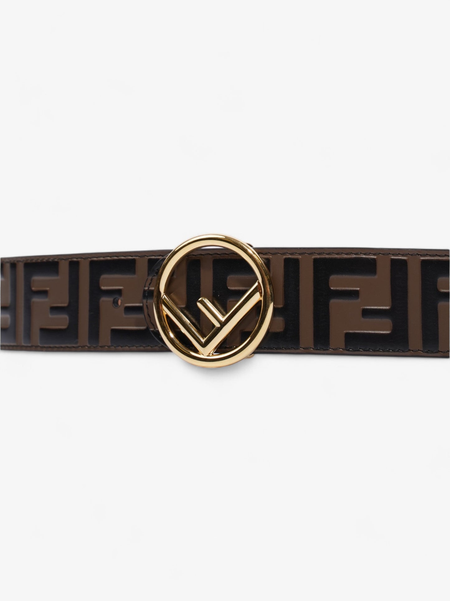 Fendi F is Fendi Belt Black / Brown Leather 85cm / 34"