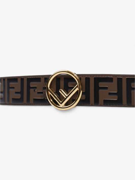 Fendi F is Fendi Belt Black / Brown Leather 85cm / 34"