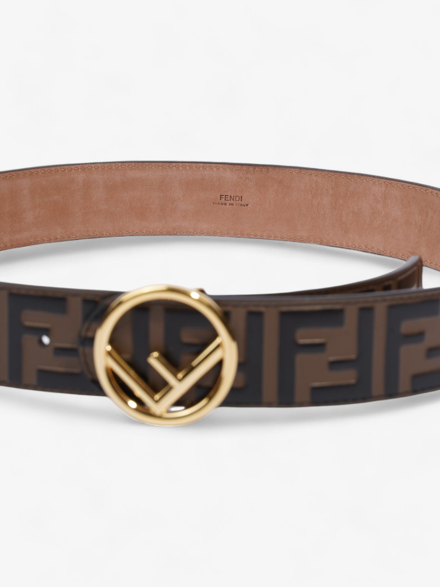 Fendi F is Fendi Belt Black / Brown Leather 85cm / 34"