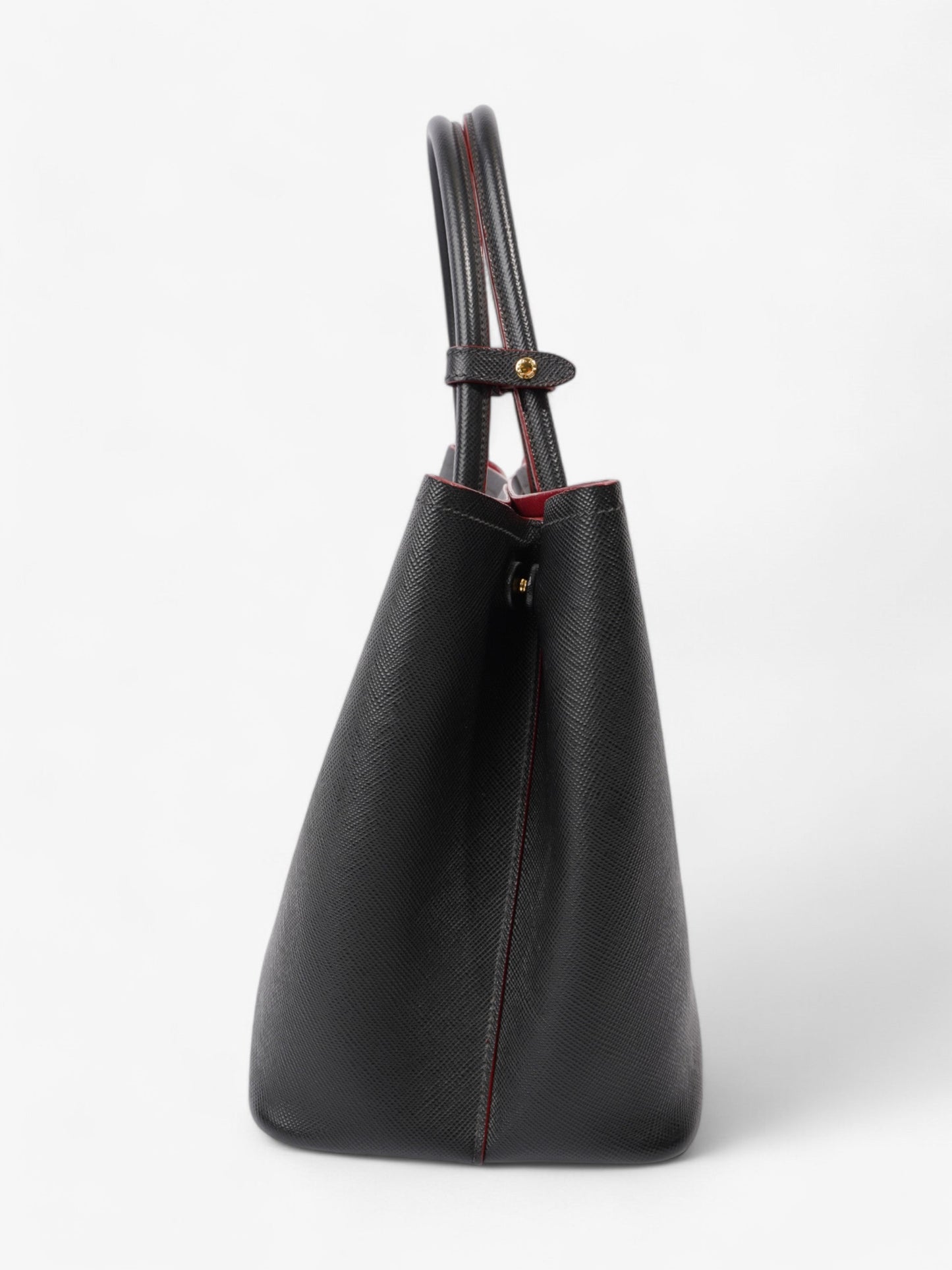 Prada Double Black Saffiano Leather Medium
