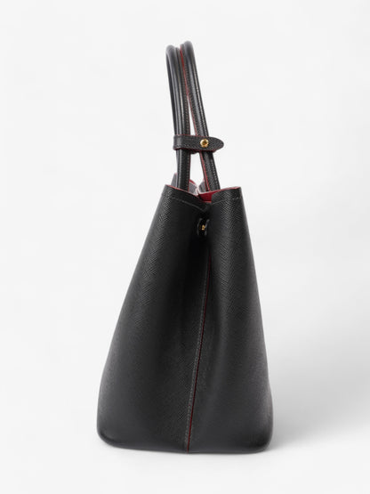Prada Double Black Saffiano Leather Medium