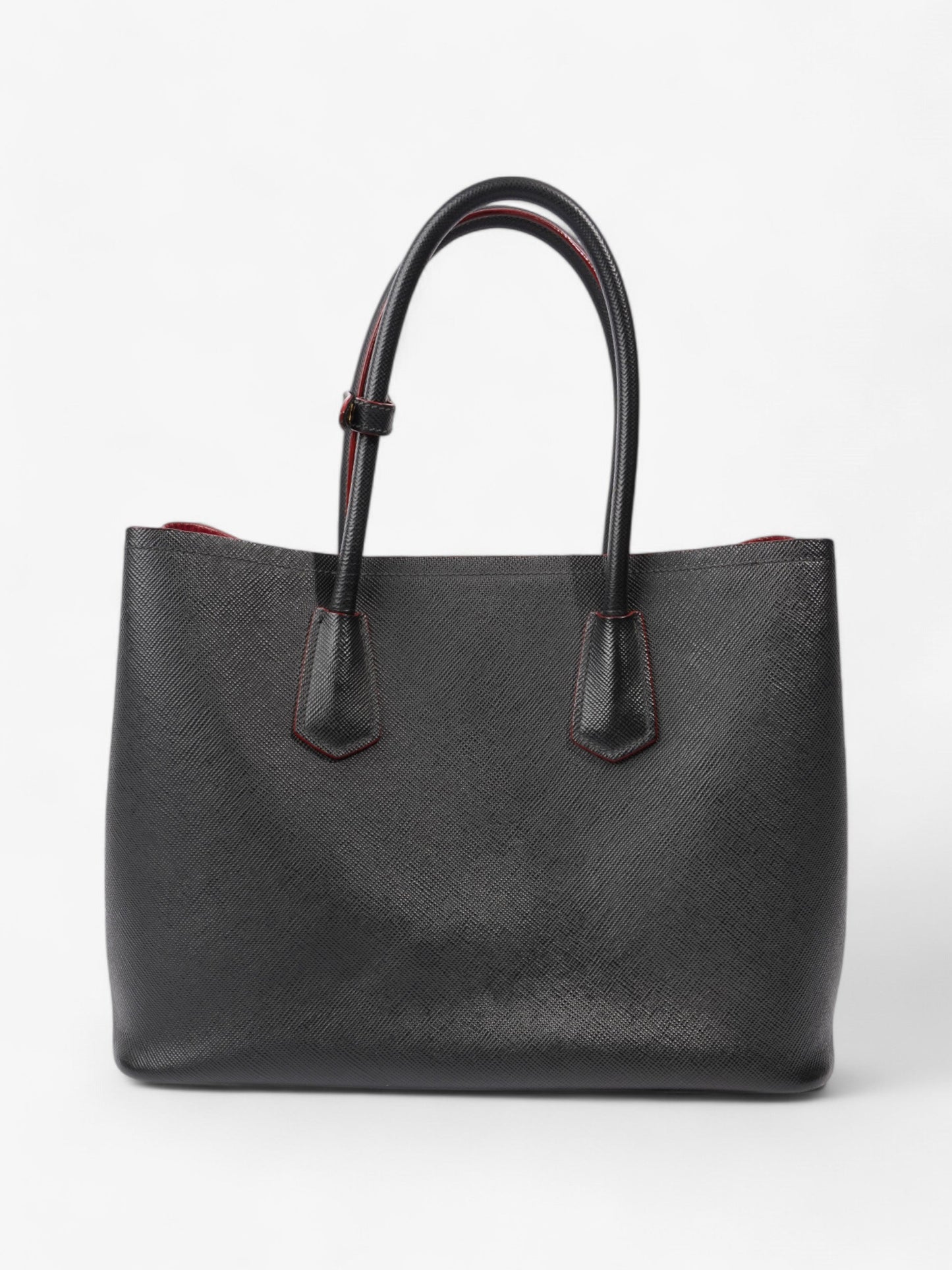 Prada Double Black Saffiano Leather Medium