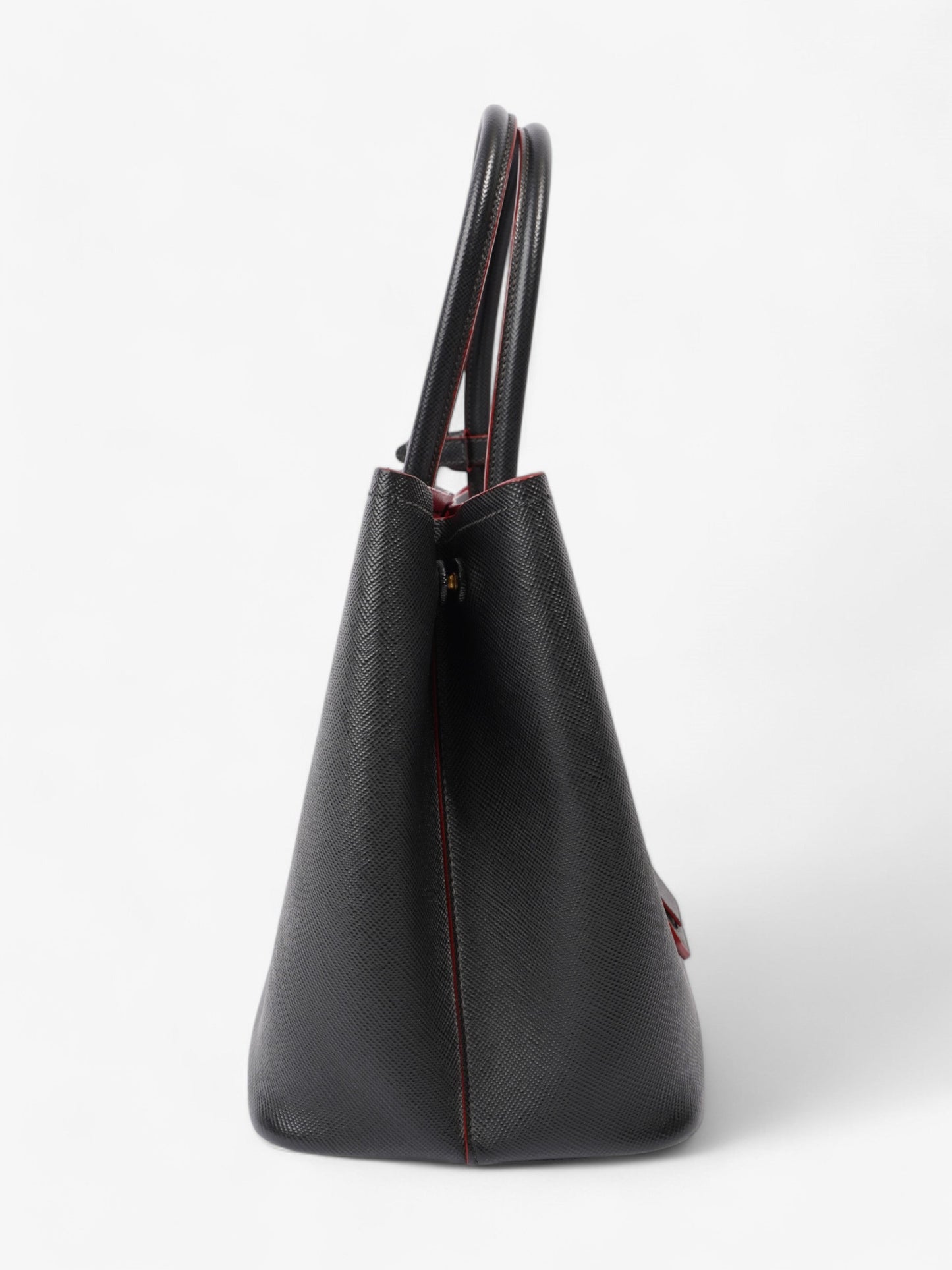 Prada Double Black Saffiano Leather Medium