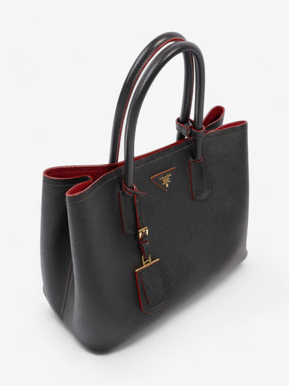 Prada Double Black Saffiano Leather Medium