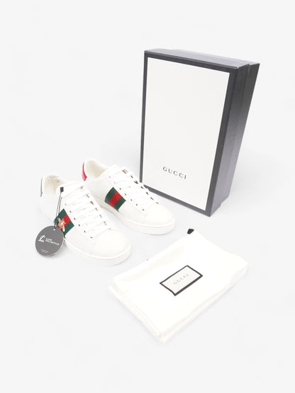 Gucci Ace Sneakers with Bee White / Green / Red Leather EU 37 UK 4