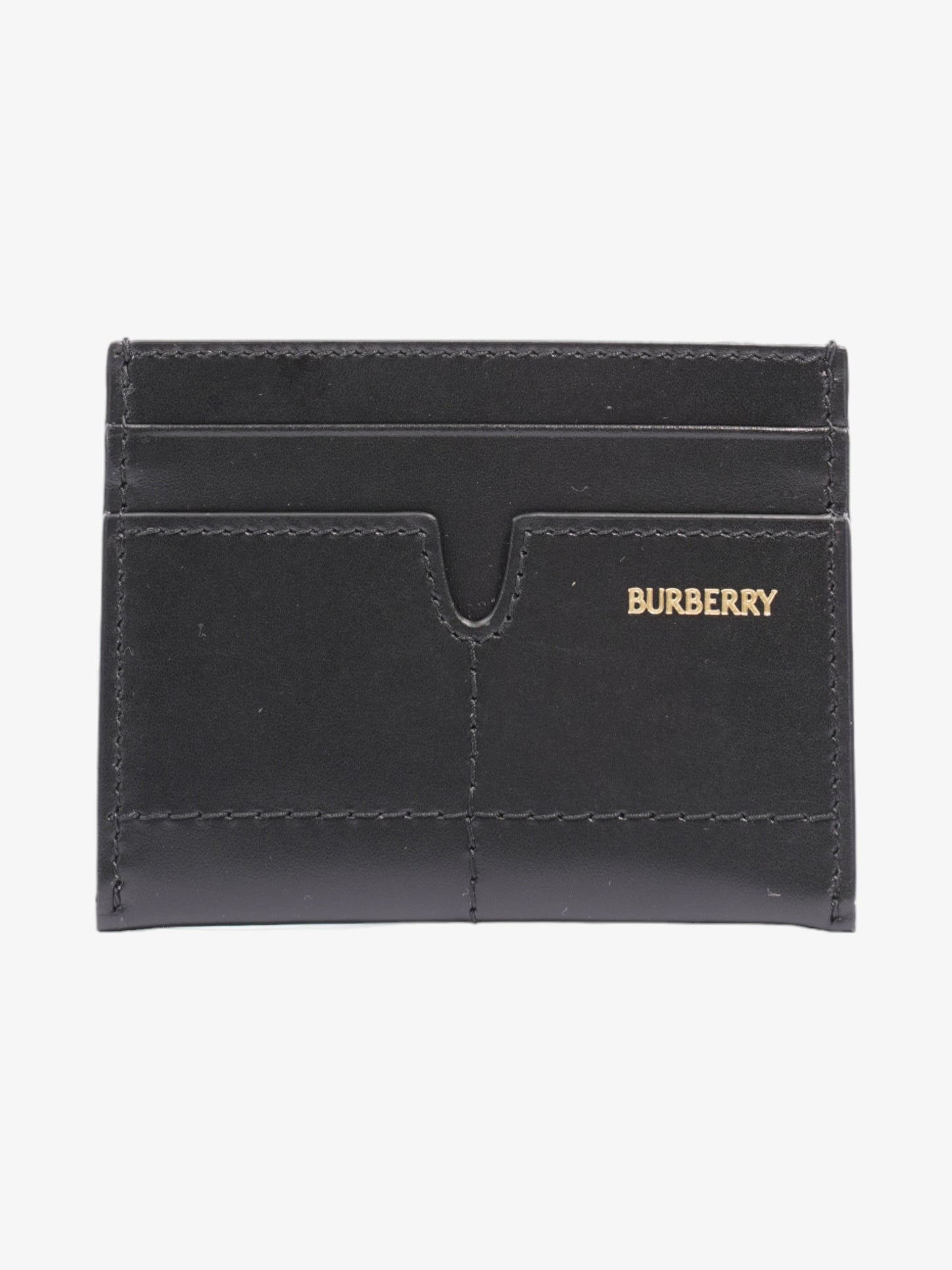 Burberry Snip Card Case Black Leather