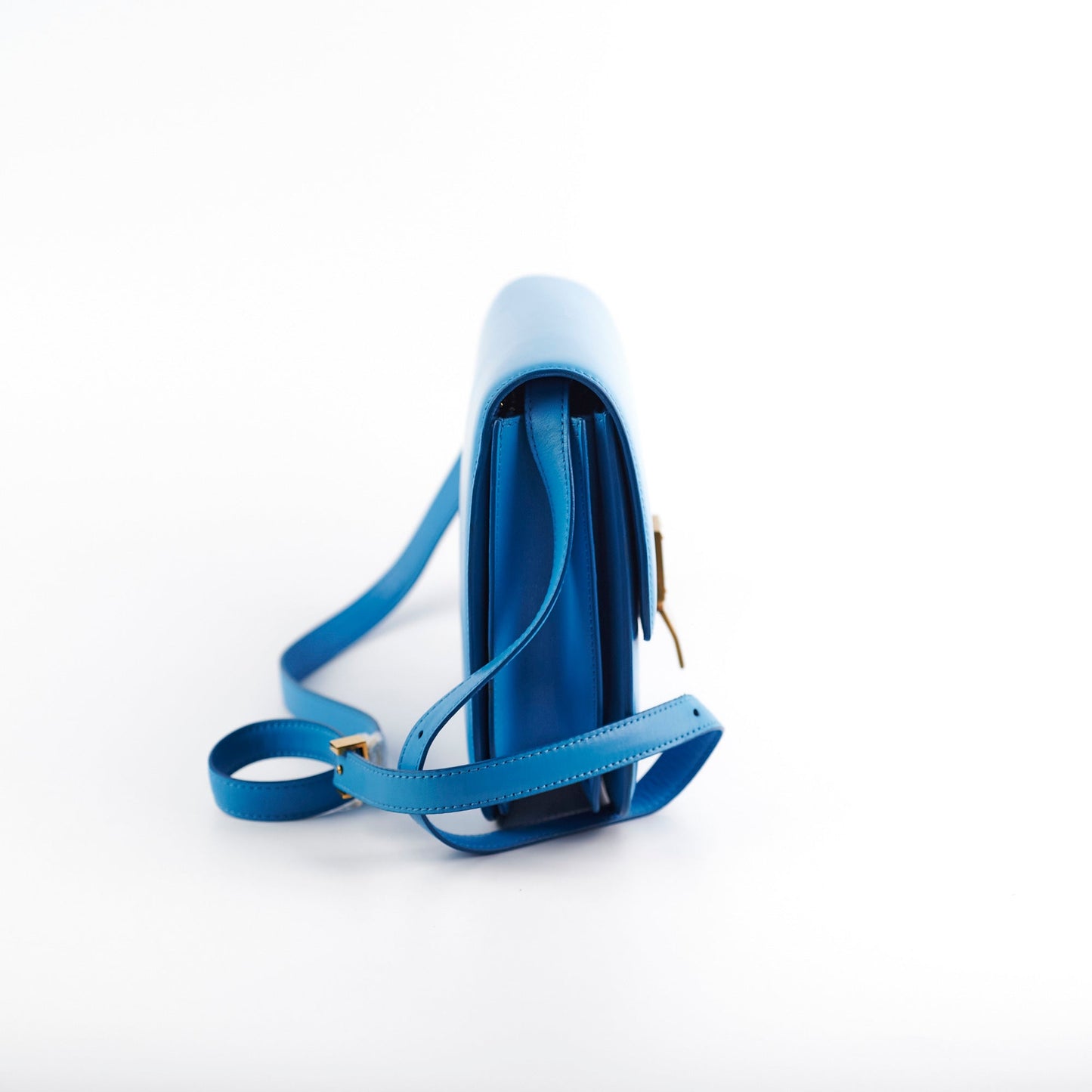 Celine Medium Aqua Blue Box Crossbody Bag