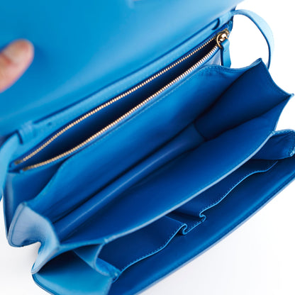 Celine Medium Aqua Blue Box Crossbody Bag