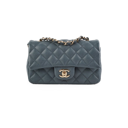 Chanel Caviar Mini Rectangular Flap Grey