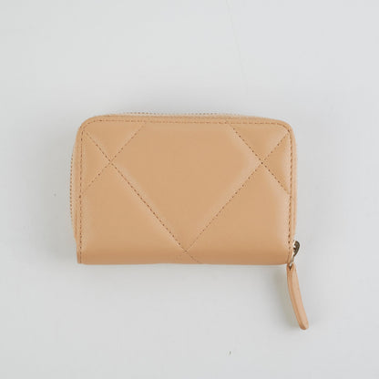 Chanel 19 Zip Cardholer Beige