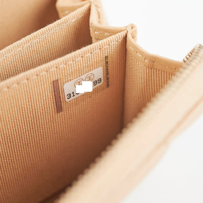 Chanel 19 Zip Cardholer Beige