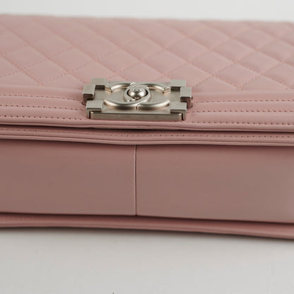 Chanel Old Medium Lambskin Boy Light Pink