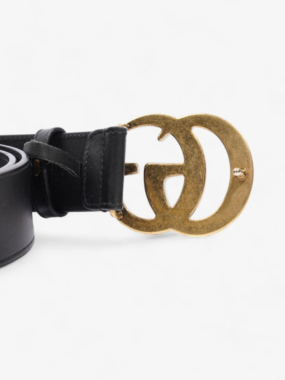 Gucci GG Marmont 2015 Re-Edition Wide Belt Black / Gold Leather 70cm / 28"