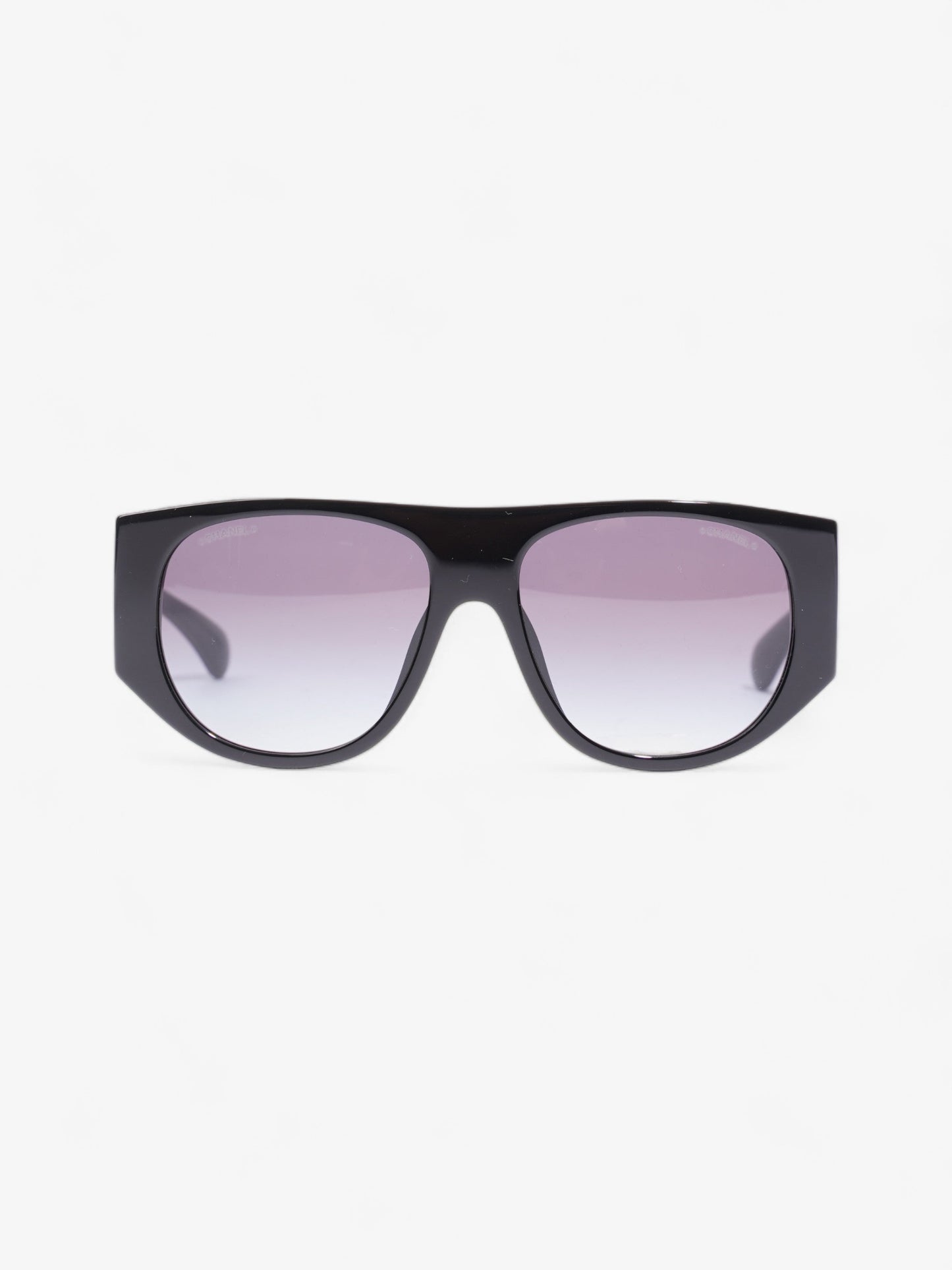 Chanel Pilot Sunglasses Black / Gold Acetate 145mm