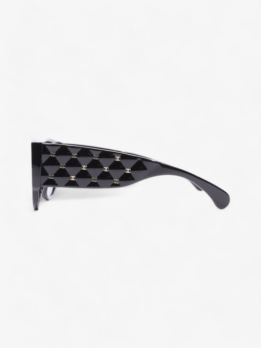 Chanel Pilot Sunglasses Black / Gold Acetate 145mm