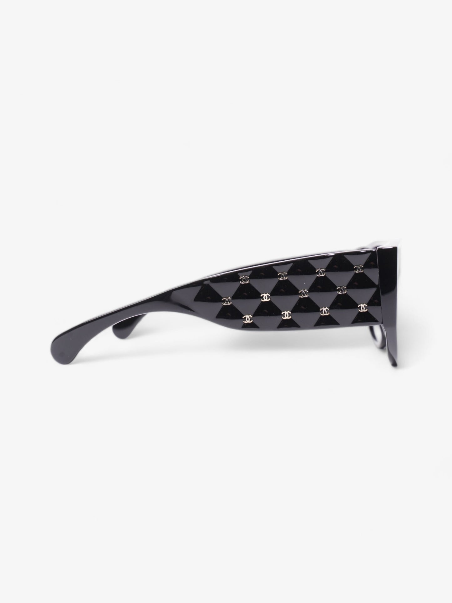 Chanel Pilot Sunglasses Black / Gold Acetate 145mm