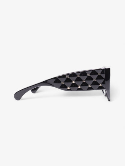 Chanel Pilot Sunglasses Black / Gold Acetate 145mm