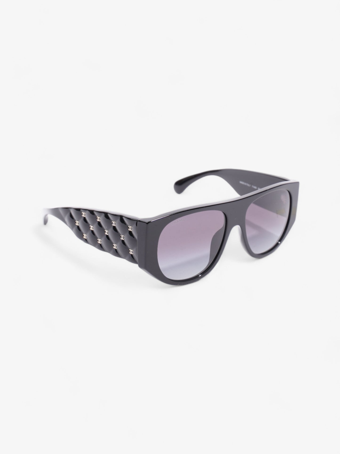 Chanel Pilot Sunglasses Black / Gold Acetate 145mm